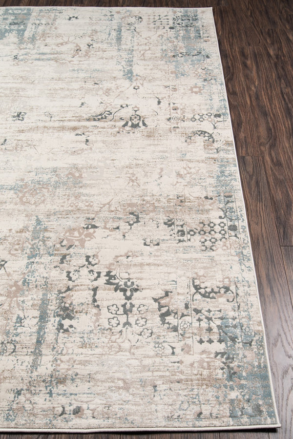 Momeni Juliet JU-01 Machine Made Traditional Distressed Design Indoor Area Rug Ivory 8'6" x 11'6" JULIEJU-01IVY86B6