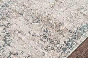 Momeni Juliet JU-01 Machine Made Traditional Distressed Design Indoor Area Rug Ivory 8'6" x 11'6" JULIEJU-01IVY86B6