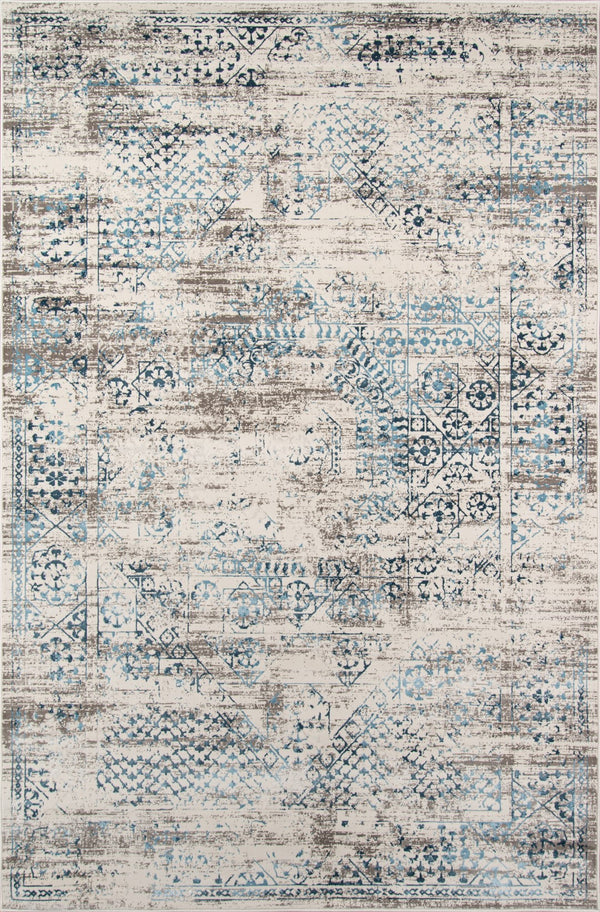Momeni Juliet JU-02 Machine Made Traditional Distressed Design Indoor Area Rug Blue 8'6" x 11'6" JULIEJU-02BLU86B6