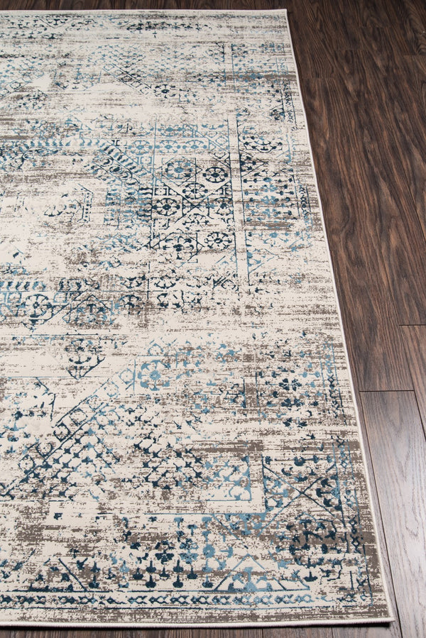 Momeni Juliet JU-02 Machine Made Traditional Distressed Design Indoor Area Rug Blue 8'6" x 11'6" JULIEJU-02BLU86B6