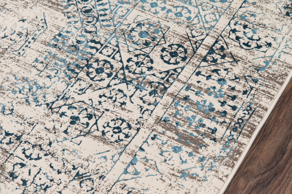 Momeni Juliet JU-02 Machine Made Traditional Distressed Design Indoor Area Rug Blue 8'6" x 11'6" JULIEJU-02BLU86B6
