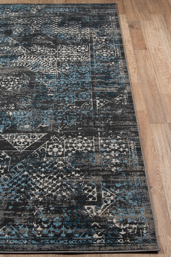 Momeni Juliet JU-02 Machine Made Traditional Distressed Design Indoor Area Rug Charcoal 8'6" x 11'6" JULIEJU-02CHR86B6