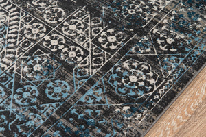 Momeni Juliet JU-02 Machine Made Traditional Distressed Design Indoor Area Rug Charcoal 8'6" x 11'6" JULIEJU-02CHR86B6