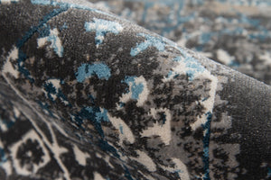 Momeni Juliet JU-02 Machine Made Traditional Distressed Design Indoor Area Rug Charcoal 8'6" x 11'6" JULIEJU-02CHR86B6