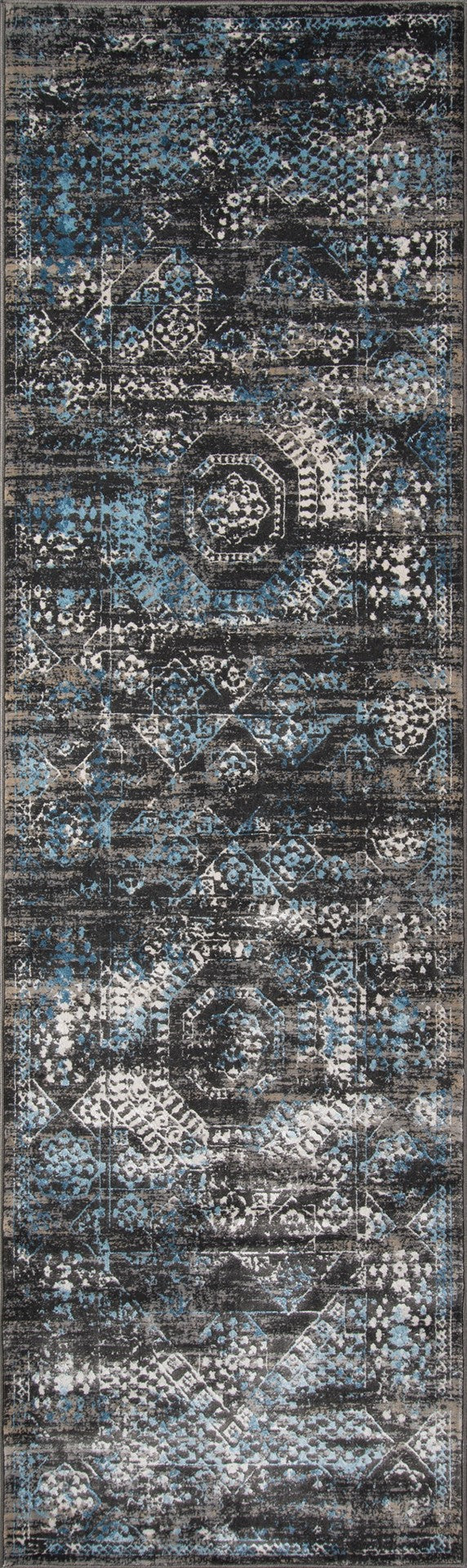 Momeni Juliet JU-02 Machine Made Traditional Distressed Design Indoor Area Rug Charcoal 8'6" x 11'6" JULIEJU-02CHR86B6