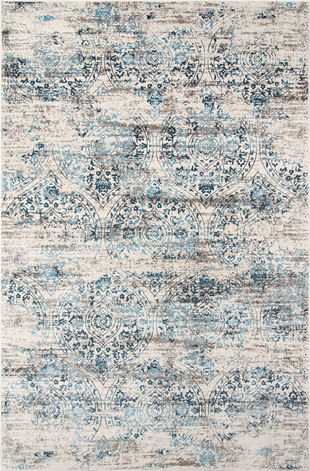 Momeni Juliet JU-03 Machine Made Traditional Distressed Design Indoor Area Rug Blue 8'6" x 11'6" JULIEJU-03BLU86B6