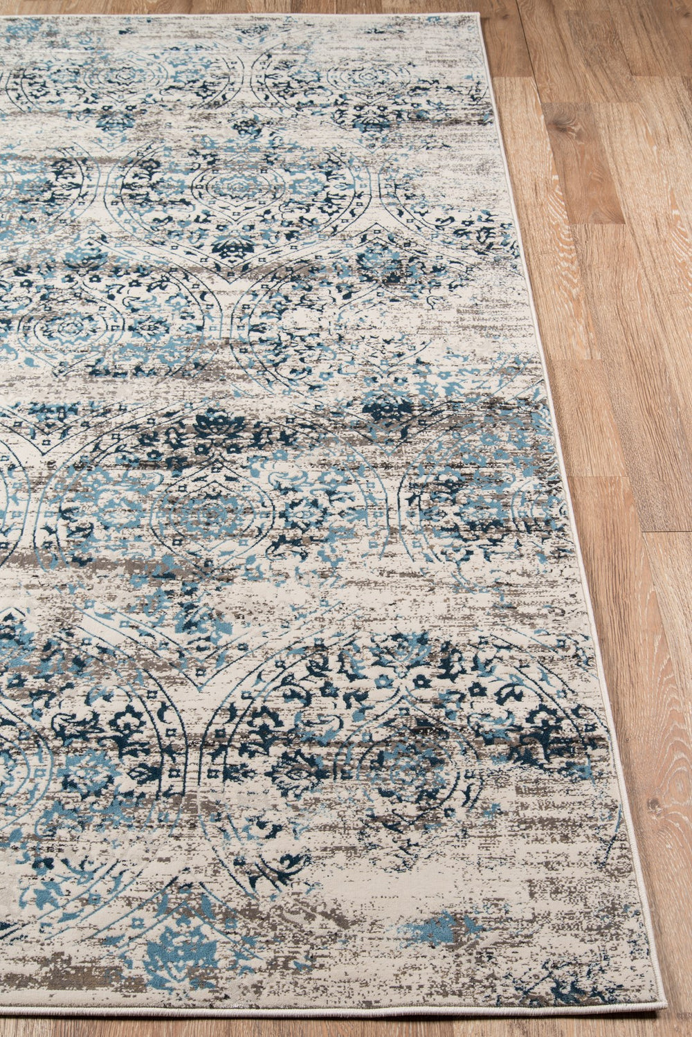 Momeni Juliet JU-03 Machine Made Traditional Distressed Design Indoor Area Rug Blue 8'6" x 11'6" JULIEJU-03BLU86B6