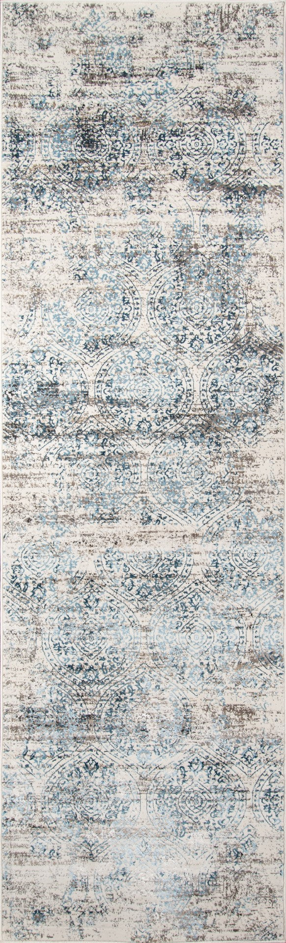 Momeni Juliet JU-03 Machine Made Traditional Distressed Design Indoor Area Rug Blue 8'6" x 11'6" JULIEJU-03BLU86B6
