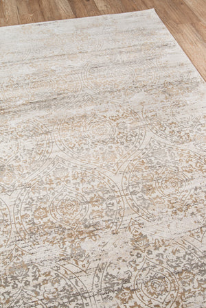 Momeni Juliet JU-03 Machine Made Traditional Distressed Design Indoor Area Rug Ivory 8'6" x 11'6" JULIEJU-03IVY86B6