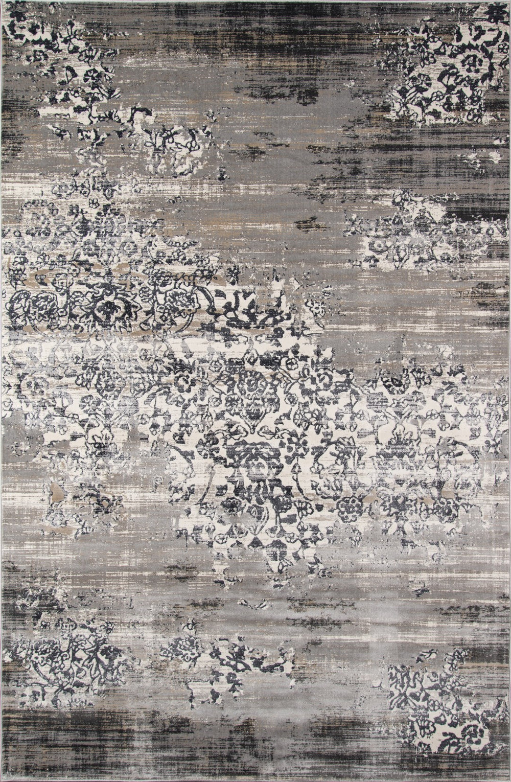 Momeni Juliet JU-05 Machine Made Transitional Distressed Design Indoor Area Rug Grey 8'6" x 11'6" JULIEJU-05GRY86B6