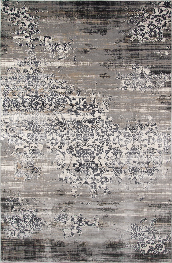 Momeni Juliet JU-05 Machine Made Transitional Distressed Design Indoor Area Rug Grey 8'6" x 11'6" JULIEJU-05GRY86B6