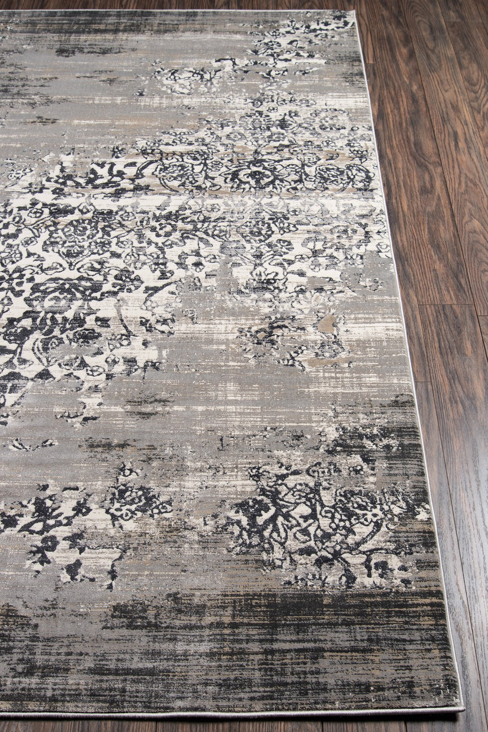 Momeni Juliet JU-05 Machine Made Transitional Distressed Design Indoor Area Rug Grey 8'6" x 11'6" JULIEJU-05GRY86B6