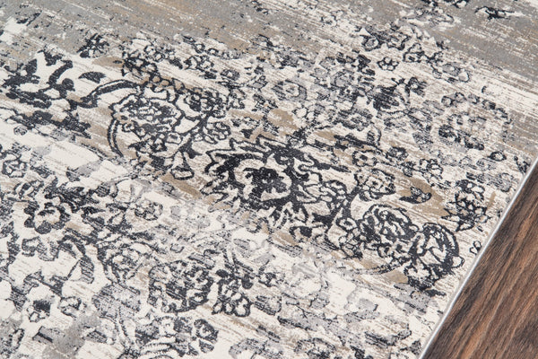 Momeni Juliet JU-05 Machine Made Transitional Distressed Design Indoor Area Rug Grey 8'6" x 11'6" JULIEJU-05GRY86B6