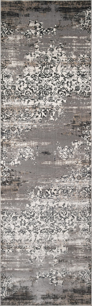 Momeni Juliet JU-05 Machine Made Transitional Distressed Design Indoor Area Rug Grey 8'6" x 11'6" JULIEJU-05GRY86B6