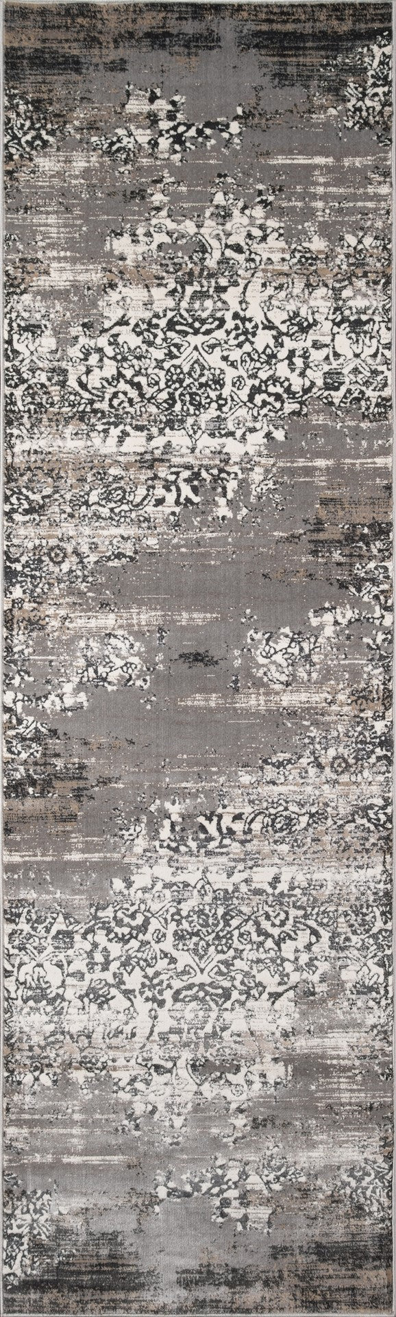 Momeni Juliet JU-05 Machine Made Transitional Distressed Design Indoor Area Rug Grey 8'6" x 11'6" JULIEJU-05GRY86B6