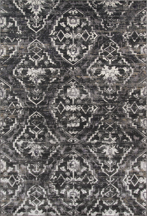 Momeni Juliet JU-08 Machine Made Transitional Damask Indoor Area Rug Charcoal 8'6" x 11'6" JULIEJU-08CHR86B6