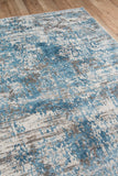 Momeni Juliet JU-09 Machine Made Contemporary Abstract Indoor Area Rug Blue 8'6" x 11'6" JULIEJU-09BLU86B6