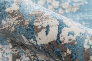 Momeni Juliet JU-09 Machine Made Contemporary Abstract Indoor Area Rug Blue 8'6" x 11'6" JULIEJU-09BLU86B6