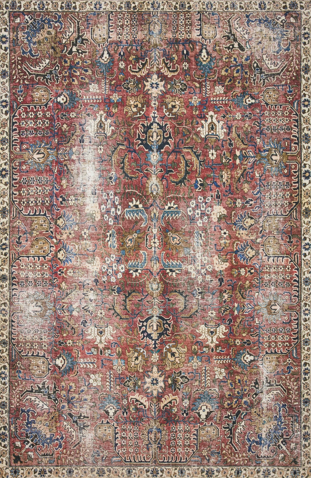 Loloi Jules JUL-01 100% Polyester Pile Power Loomed Traditional Rug JULSJUL-01MEML96E0