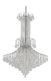 Bethel Chrome Chandelier in Metal & Crystal