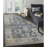 AMER Rugs Jwell JWL-4 Hand-Knotted Bordered Transitional Area Rug Water Blue 10' x 14'