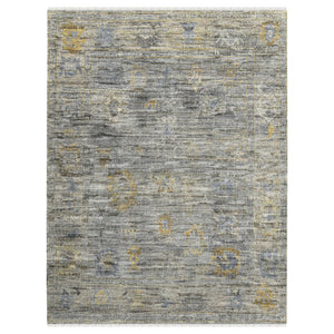 AMER Rugs Jwell JWL-5 Hand-Knotted Bordered Transitional Area Rug Gray 10' x 14'