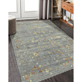 AMER Rugs Jwell JWL-6 Hand-Knotted Floral Transitional Area Rug Light Gray 10' x 14'