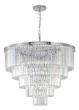 Bethel Chrome Chandelier in Metal & Crystal