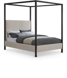 James Linen Textured Fabric / Steel / Plywood / Foam Contemporary Beige Linen Textured Fabric King Bed - 81" W x 85" D x 86" H