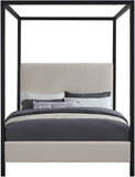 James Linen Textured Fabric / Steel / Plywood / Foam Contemporary Beige Linen Textured Fabric Queen Bed - 65" W x 85" D x 86" H