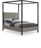 James Linen Textured Fabric / Steel / Plywood / Foam Contemporary Grey Linen Textured Fabric Full Bed - 59" W x 80" D x 86" H