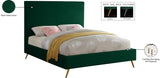 Jasmine Velvet / Engineered Wood / Metal / Foam Contemporary Green Velvet Full Bed - 59.5" W x 82" D x 58" H