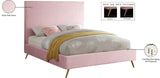 Jasmine Velvet / Engineered Wood / Metal / Foam Contemporary Pink Velvet Full Bed - 59.5" W x 82" D x 58" H