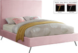 Jasmine Velvet / Engineered Wood / Metal / Foam Contemporary Pink Velvet Full Bed - 59.5" W x 82" D x 58" H