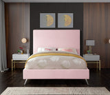 Jasmine Velvet / Engineered Wood / Metal / Foam Contemporary Pink Velvet Full Bed - 59.5" W x 82" D x 58" H