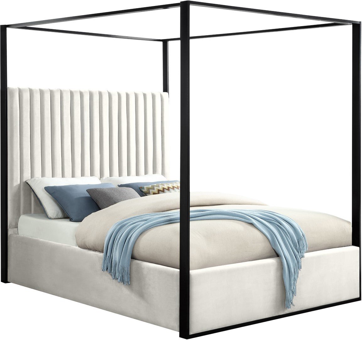 Jax Velvet Contemporary Bed - Thumbnail 3