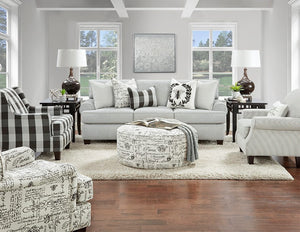 Fusion 140 Transitional Cocktail Ottoman 140 Francaise Ebony