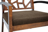 Baxton Studio Jennifer Modern Lounge Chair with Dark Brown Fabric Seat