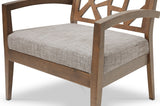 Baxton Studio Jennifer Modern Lounge Chair with "Gravel" Fabric Seat