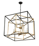 Bethel Black & Gold Chandelier in Iron