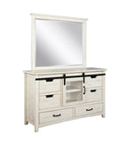 Modern Western White 2pc Dresser & Mirror