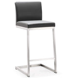 Parma Stainless Steel Counter Stool - Set of 2 Grey TOV-K3606