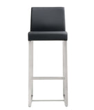 Denmark Stainless Steel Barstool (Set of 2) Black TOV-K3636