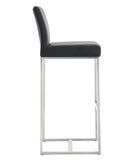 Denmark Stainless Steel Barstool (Set of 2) Black TOV-K3636