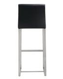 Denmark Stainless Steel Barstool (Set of 2) Black TOV-K3636