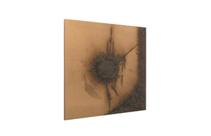 Abstract Copper Patina Wall Art, Circle