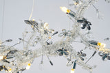 Bethel Chrome Chandelier in Stainless Steel & Crystal