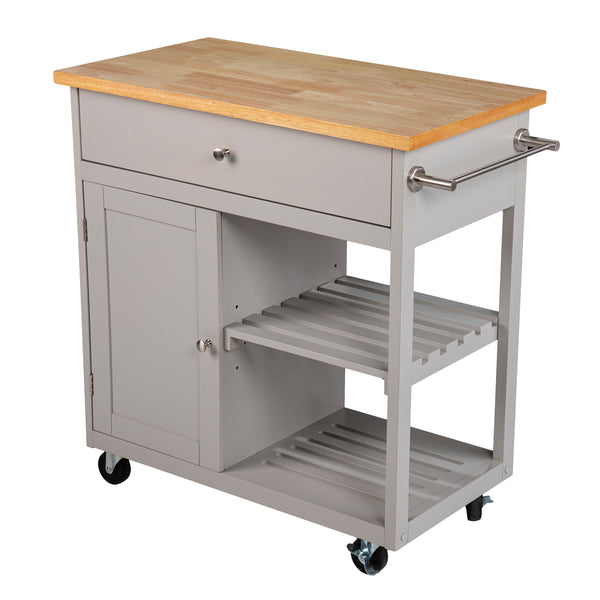 Sei Furniture Rolling Kitchen Island W Storage Ka1125734