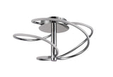 Bethel Chrome LED Flush Mount in Metal & Siliconce