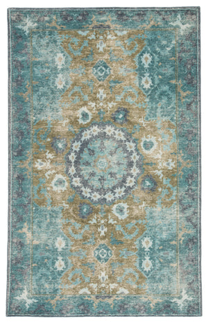 Jaipur Living Modify Hand-Knotted Medallion Teal/ Olive Area Rug (9'X13')